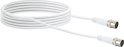 SCHWAIGER KDAK50 532 Modem Anschlusskabel F-Quick Stecker F-Stecker für SAT-Receiver Kabel-Receiver 5m weiß Typ KDG 1 TS 151