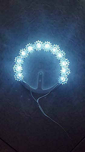 CORONCINA LUMINOSA DECORATIVA CON LAMPADINE A LED BIANCO FREDDO DIAMETRO 18 CM CON TRASFORMATORE 220V