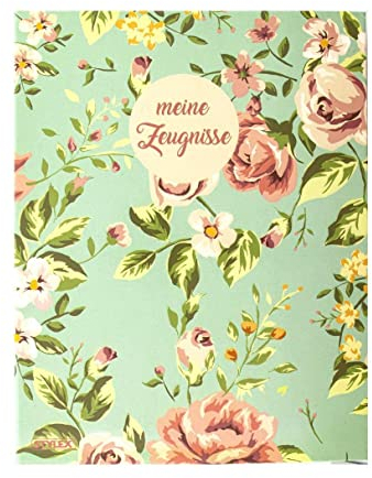 Zeugnismappe mit 20 Hüllen Flowers