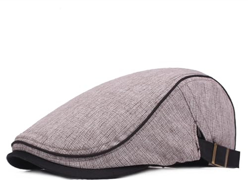 HNJKJEU Gorras Planas Hombre Boina Algodon Hombre Gorra Vendedor de Periódicos Boinas Hombre Vintage para Primavera Otoño (#0238)