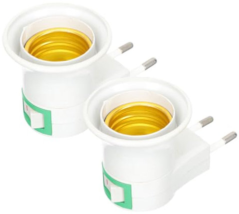 Gadpiparty 2 Uds Portalámparas E27 Plástico Enchufe De Luz Soporte De Luz De Pared Base De Bombilla E27
