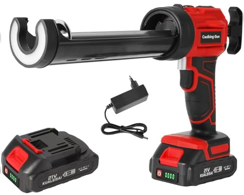Pistolet à Silicone électrique pour Makita 18V, Pistolet à cartouche electrique 1500mAh, pistolet silicone avec LED,4 vitesses réglables, Pistolet Joints electrique 300ML pour Sceller,Étanchéifier