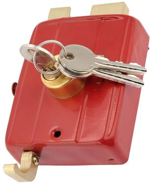 Cerradura de Seguridad de Servicio Cerradura Muerta con Llaves para Puerta Ont Cerradura Roja para Puerta Ont Muerta Cerraduras Muertas de Metal Exterior Multipunto Puertas Noche