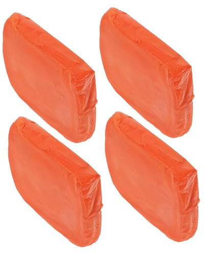Beaupretty Juego de 4 Almohadillas de Arcilla para Limpieza de Coche, Reutilizables Goma Naranja para Ventanas y Ruedas, Protege la Pintura del Vehículo