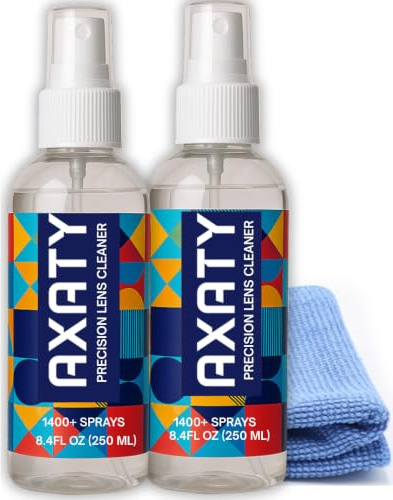 AXATY TV Screen Cleaner Kit 500ml – 2 x 250ml Anti-Static Screen Cleaner Spray with 3 Microfibre Cloths – Streak-Free for OLED, LED, Laptop, Monitor & MacBook