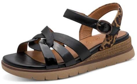 Tamaris Sandali da donna Comfort Wedge/Plat Sand con zeppa, taglia 40 EU