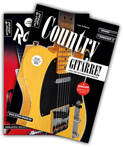 Country-Gitarre + Rockabilly-Gitarre im Set!: Licks & Techniken des Country & Rockabilly (inkl. QR-Codes + Audio-Download). Lehrbuch für E-Gitarre. Gitarrenschule. Gitarrennoten. E-Gitarre lernen