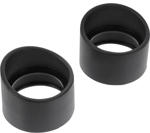 VILLCASE 2 Pièces Microscope Oculaire Couverture Oculaire Garde en Caoutchouc 33Mm pour Microscope Stéréo Binoculaire Angle Plat Protège-Yeux Tasses Pièces