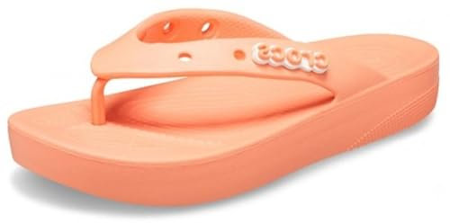 Crocs Women's Classic Platform Flip W Slide Sandal, Papaya, 8 UK