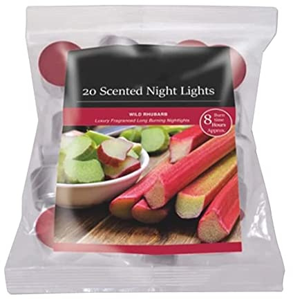 PHG Fresh Scented Tealight Candles with 8 Hour Burn Time | Long-Lasting Tealight Candle Set | Fancy Tealight Candles for Home Decoration | Quality Tealight Candle (Wild Rhubarb)