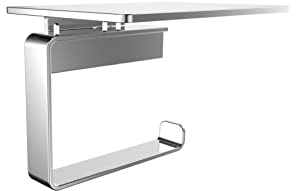 EMCO Loft Papierhalter mit Ablage, moderner Toilettenpapierhalter mit Abstellfläche zur Wandmontage, hochwertiger Papierhalter aus Aluminium, chrom