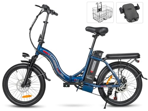 SAMEBIKE 20 Bicicletta Elettrica Pieghevole Urbana 36V 12Ah Batteria Rimovibile E Bike Per Pendolari Per Adulti E-Bike