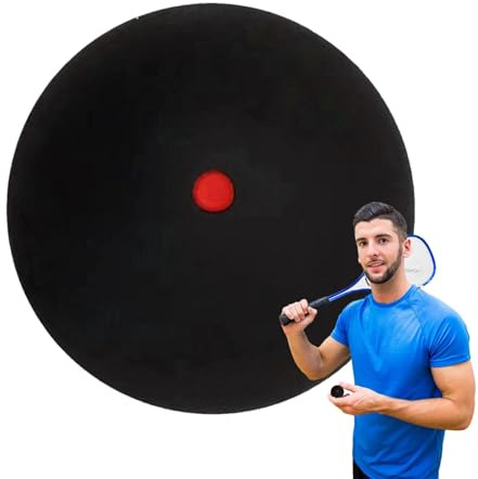 Tuxxjzm Squashboll, squashbollar, racquetbollar, mjukt gummi, enkel gul punkt - bärbar racketboll, squashutrustning för enkel bollkontroll,