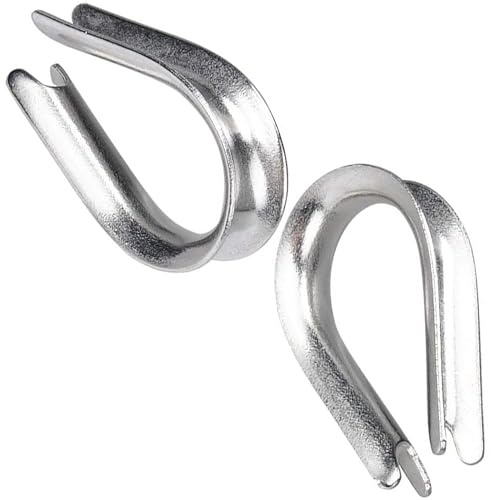 10mm Wire Rope Cable Thimble Wire Eye (Pack of: 2) DIN 6899B Galvanised Steel Rigging for Wire Rope, Stainless Steel Rope DIYUK