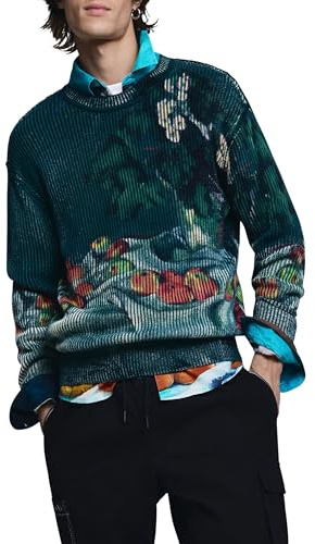Desigual Uomo Maglione Natura Morta Texture.
