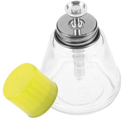 Gogogmee Flacon Pompe Verre Vide pour Dissolvant Vernis à Ongles avec Distributeur Transparent