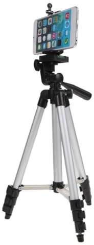 Hemobllo Treppiede Portatile con Supporto Smartphone e Gambe Antiscivolo Cavalletto Leggero per Fotocamere e Cellulari per Viaggi e Fotografia Outdoor