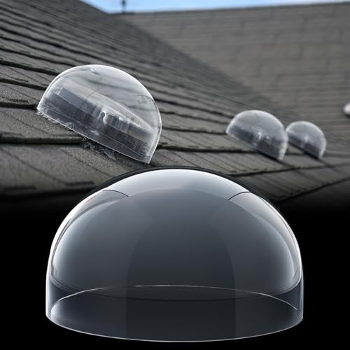 Otoolling 25,4 x 25,4 x 17,8 cm - Cupola di Ricambio per Lucernario, Copertura in Policarbonato Solo per Base di Lucernarioesistente, Cupola per Tetto Resistente ai Raggi UV, Non Intera Luce del Tetto
