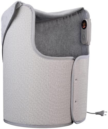 Sichler Haushaltsgeräte Ferninfrarotheizung: Rundes Fern-Infrarot-Heizpanel, 5-stufig bis 55 °C, Timer, 230 Watt (Ferninfrarot Heizpanel, Infrarotheizplatte, Büro)