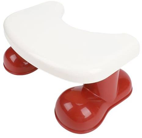 Toalettpall, halkfritt bärbart toalettfotstöd, badrumspall, ergonomisk toalettstol, lämplig för familjer och barn (Röd)