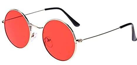 No Name Ltd Red Round Sunglasses for Women Retro Hippy Vintage 2025 Ibiza Festival Big Circle Lens