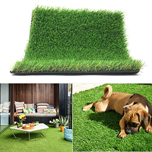 Realistic Thick Artificial Grass Turf 7FTX13FT-Indoor Outdoor Garden Lawn Landscape Synthetic Grass Mat - Thick Fake Grass Rug