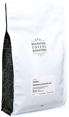 Rounton Coffee Roasters | Two Stories Blend 1kg Sweet & Fruity Coffee | Roasted in Yorkshire | Whole Beans 1kg Medium Espresso Roast | Speciality Coffee Bags