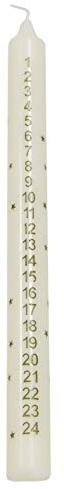 Toyland® Bougie de Noël Traditionnelle de l'Avent Compte à rebours pour Noël - 1 fournie (CRÈME)