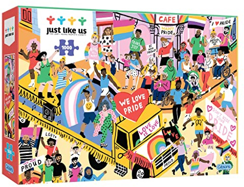 Gibsons Just Like Us 1000 Piece Jigsaw Puzzle for Adults | LGBT+ Pride Community Jigsaw Puzzle | Lucy Kirk | Sustainable Puzzle for Adults | Premium 100% Recycled Board | Gibsons Games