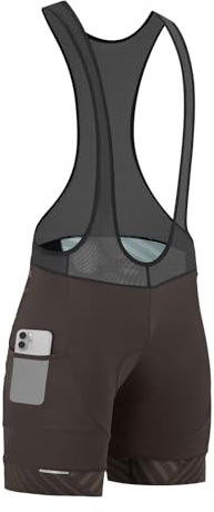 Santic Culotte Ciclismo Hombre Culote MTB Pantalones Cortos Acolchado Marrón L