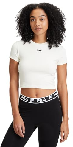 FILA Latina Maglietta Cropped, Bianco, L Donna