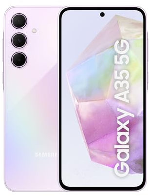 Samsung Galaxy A35 5G, Factory Unlocked Android Smartphone, 128GB, 6GB RAM, 2 day battery life, 50MP Camera, Awesome Lilac, 3 Year Manufacturer Extended Warranty (UK Version)