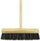 Indoor Broom Soft Bristle Sweeping Brush - Ideal Kitchen Broom for Laminate, Vinyl, Wooden Floors - Flexible Nylon & Natural Bristles, 120cm Wooden Handle - Perfect for Fine Dust & Crumbs (30cm / 12”)