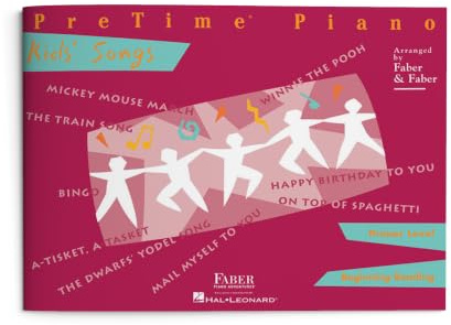 PreTime Piano: Kids Songs - Primer Level | Sheet Music Songbook for Beginner Piano Students | Easy Piano Method Book with Familiar Children’s Songs | Faber Piano Repetroire Book for Kids