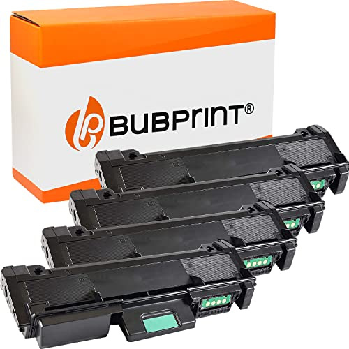 Bubprint 4 Toner kompatibel als Ersatz für Samsung MLT-D116L Samsung Xpress M2675FN M2675F M2625D M2835DW M2825DW M2825ND M2875DW M2875FD M2875FW M2885 M2885FW (Schwarz, 4er Pack)