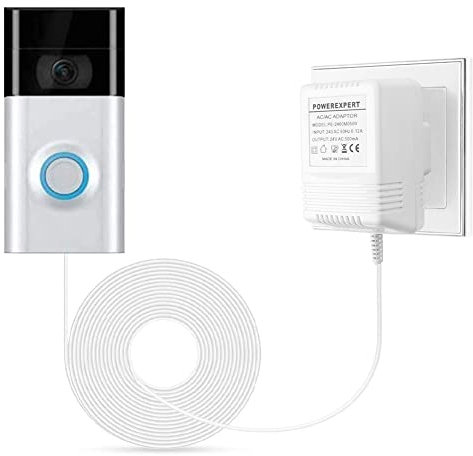 24V 500MA Doorbell Transformer, Power Supply Transformer Cable Compatible with Ring Video Doorbell, 8M (315) Long Cable