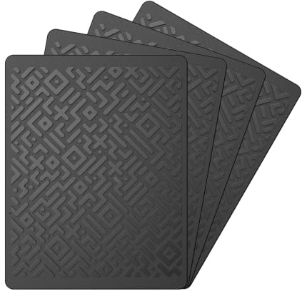 Car Dashboard Non Slip Mat, Brlvget Anti Slip Gel Pad, Multifunctional Fixate Anti Slide Sticky Dash Pad for Radar Detector, Cell Phone, Keys, Glass, Mirrors, GPS, Coins 7.1 x 5.5 inch (4 Pack)