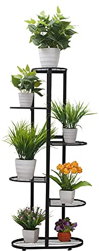 Cre Cra jardinière Stand Plant en métal à 6 niveaux, etagere plantes,support pour plante, étagère pour jardin, séjour, présentoir de plantes, multi-tiers, étagère fleurs,support plante jardin