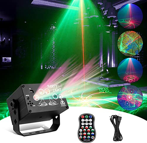 URAQT Dj Disco Party Light, Northern Lights, USB Sound Activated Strobe Stage Effect Atmosphere Lights Indoor Projector for Party, Family Birthday, Wedding, Karaoke, Holiday Mood Light