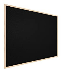 ALLboards Schwarz Pinnwand mit Holz Rahmen 100x80cm Korktafel Korkwand Pinnwand Kork