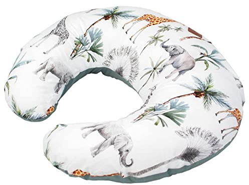 Sevira Kids - Kleines ergonomisches Stillkissen + Bezug, Safari Made in France