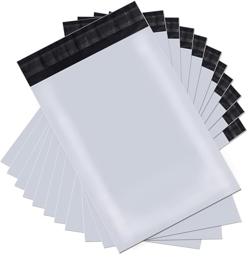 newlng Sacchetti per Spedizioni Vinted 500X600mm 25Pezzi Opaco e Resistente allo Strappo con Strisce Autoadesive Buste Spedizione Vinted Logistica Tessile Borse di Trasporto Bianco Large