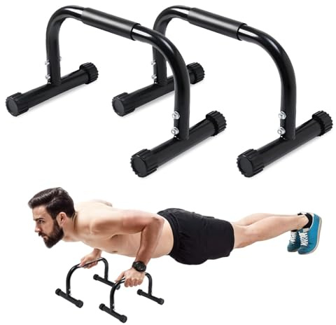 Push Up Bars Strength Training For Handstands, Parallettes Bars For L-sit & Dip With Foam Handles, 10 High Parallettes Push Up Bars, For Handstand, L-Sit, Gymnastics, Strength Training Home Gym Use
