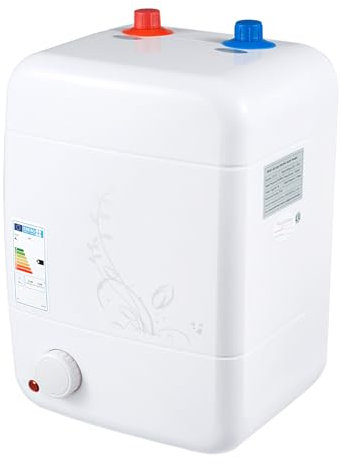 Scaldacqua istantanea, 8 litri, scaldabagno elettrico, piccolo scaldabagno istantaneo, 1,5 KW, resistente alla pressione, scaldabagno, 30 – 75 °C, resistente alla pressione, 0,75 Mpa, 23 x 24 x 35 cm