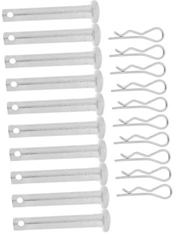 Cabilock 10 Ensembles goupille à ressort d'échafaudage Échafaudage pièces de connexion Barre de verrouillage d'échafaudage pièces de broches d'échafaudage pièce de retenue de ressort Silver