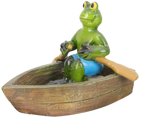 DOITOOL Figurines de Grenouilles Résine Décor Flottant pour Jardin et Bassin Statue Étang Vivante Décoration Extérieure et Résistante Aux Intempéries