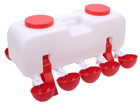 HEEPDD Abbeveratoio per Polli Autoriempiente, Set da 25 Pezzi con Grande capacità, Design Durevole e Base Stabile per Polli, Anatre, Oche e Tacchini