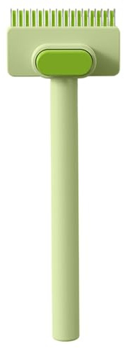 Brosse sous-poil pour chat, peigne de toilettage pour chaton, brosse d'épilation de 7 pouces avec poignée antidérapante, outil de toilettage en acier inoxydable avec dents douces, peigne pour