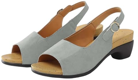 Klackskor dam, liten klack, öppen – sandaletter, dam, blockklack, utomhussandaler, lätta sommarsandaler, bekväma strandsandaler, slip-on, fritidssandaler, formella skor, ventilerande kilsandaler