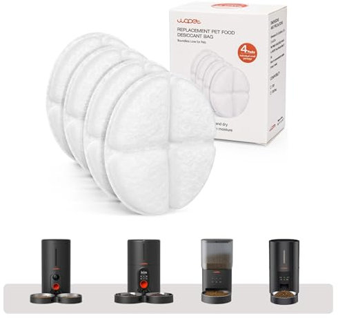 WOPET 4 Pack Pet Food Desiccant Bag, Keep Cat Food & Dog Food Dry and Fresh, Suit Automatic Cat Feeder Model FT70, FT70 PLUS, FT50, FT50D